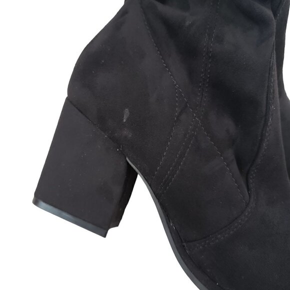 NEW Marc Fisher Black Faux Suede Over-The-Knee Boots Narrow Calf - Picture 13 of 15